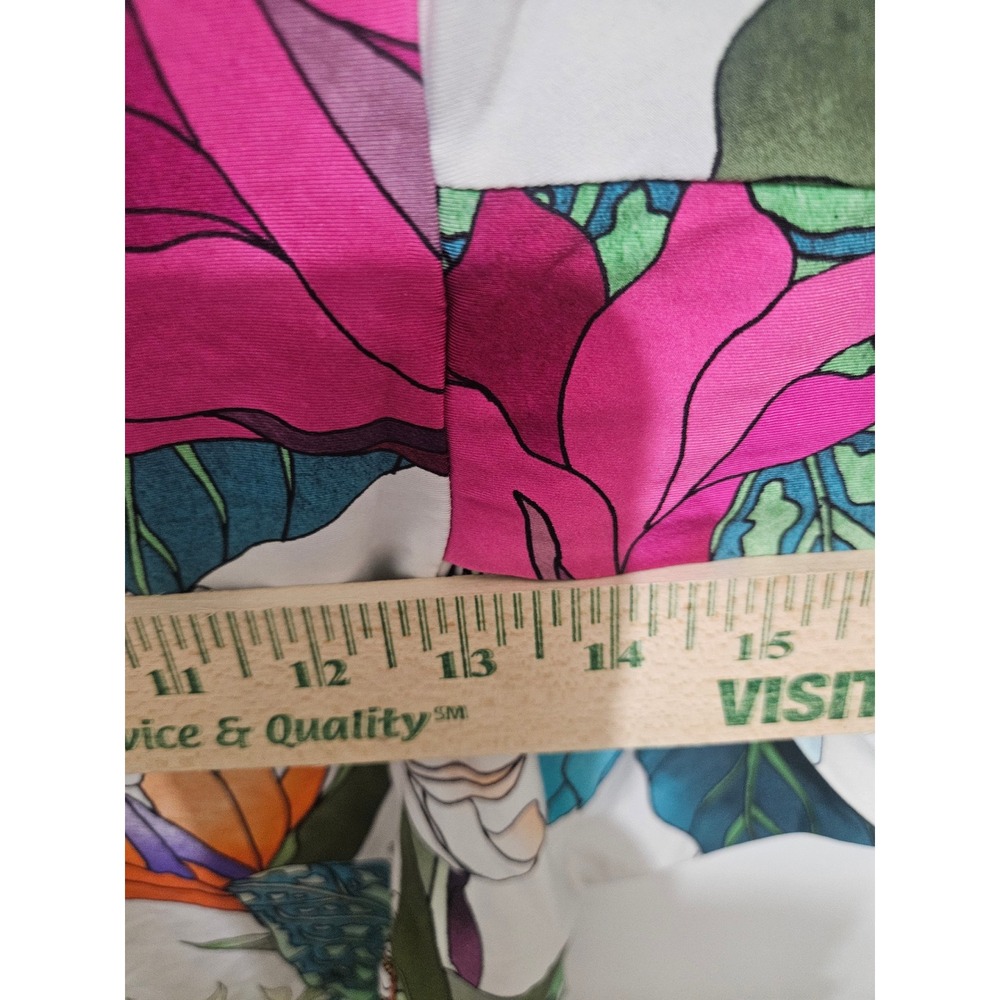 Trina Turk Floral Boat Neck Kimono Sleeve Tropical Print Blouse Top Womens Size - Picture 6 of 8